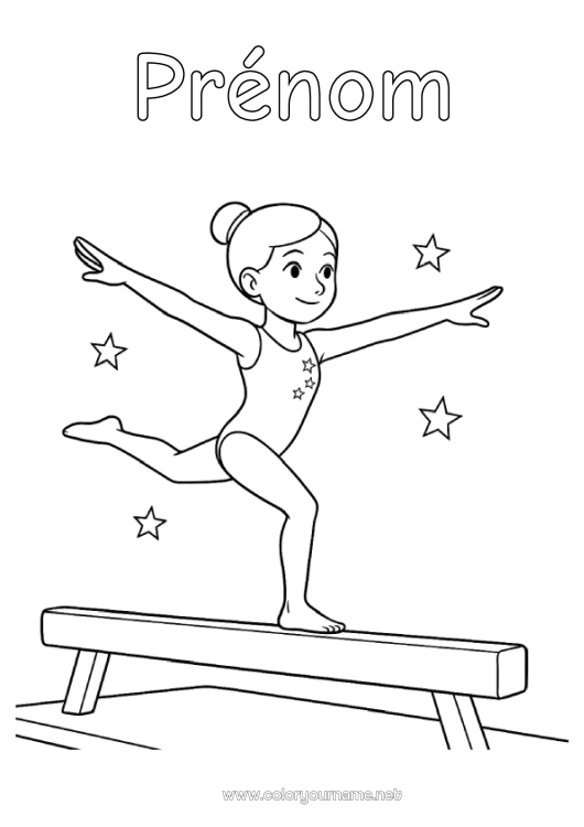 Coloriage à imprimer Sport Gymnastique Sports artistiques