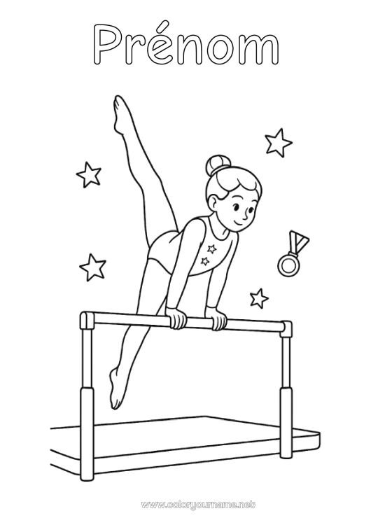 Coloriage à imprimer Sport Gymnastique Sports artistiques
