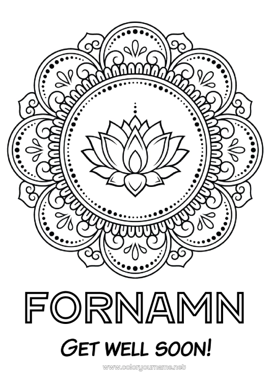 Färgläggningssida att skriva ut Blommor Lugn och zen