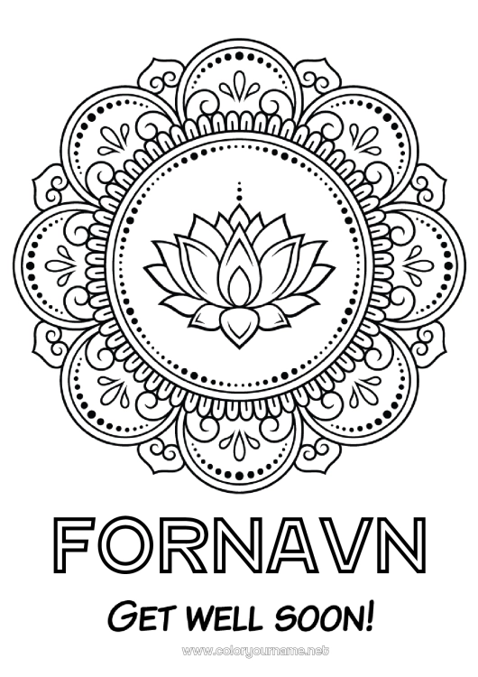 Farvelægningssiden til udskrivning Blomster Rolig og zen