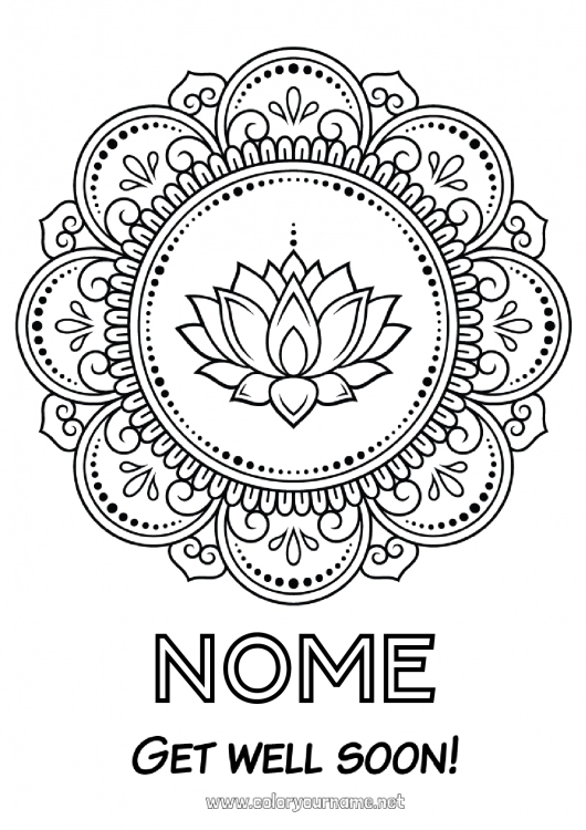 Pagina da colorare da stampare Fiori Calmo e sereno