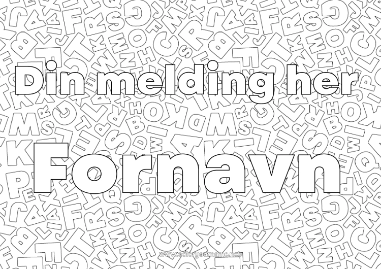 Fargeleggingssiden til utskrift Alfabet Bokstav i alfabetet Dekorativ bakgrunn