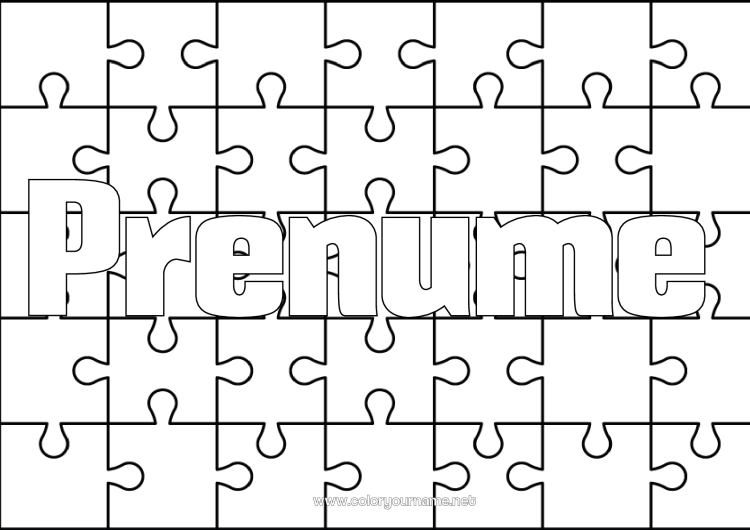 Pagină de colorat de imprimat Jocuri și jucării Puzzle-uri Fundal decorativ
