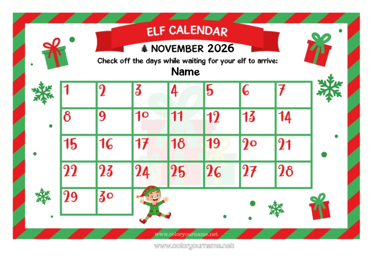 Colouring page to print Christmas Elves Letters From Mischievous Elves Advent Calendar Calendars And Planners. Letter From The Elf A Single Mischievous Elf