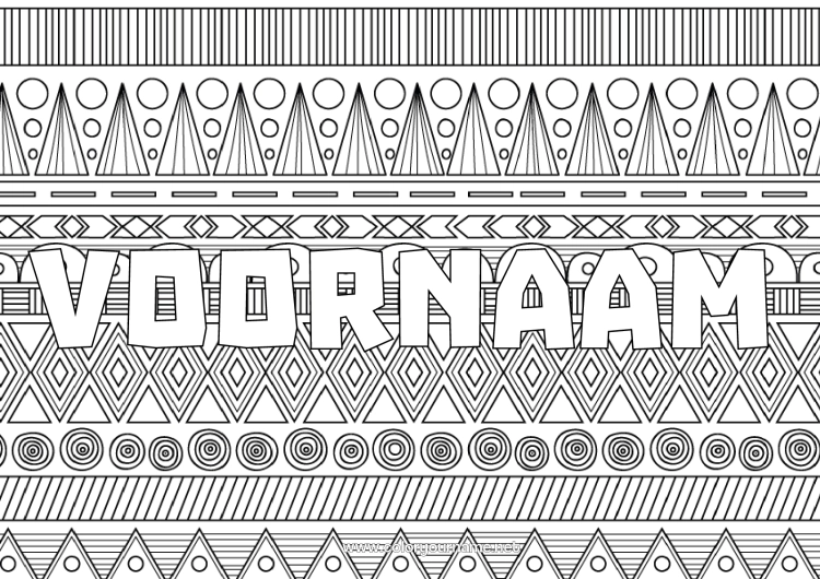 Kleurplaat om af te drukken Mexico Zentangle Afrika Geometrische vormen Decoratieve achtergrond