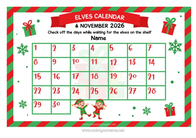 Colouring page to print Christmas Elves Letters From Mischievous Elves Advent Calendar Calendars And Planners. Letter From The Elf Several Mischievous Elves.