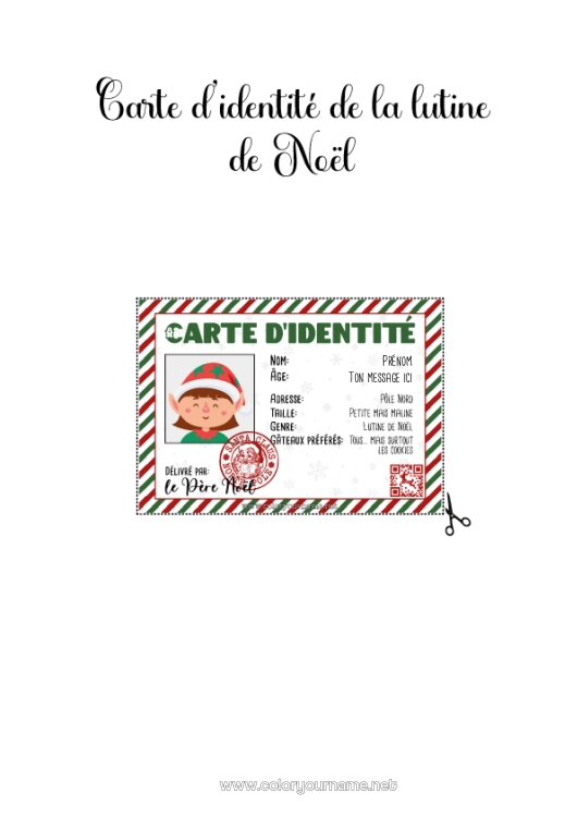 Coloriage à imprimer Lutins de Noël