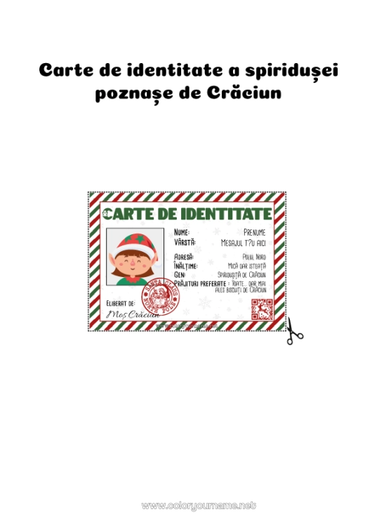 Pagină de colorat de imprimat Moșneguții de Crăciun