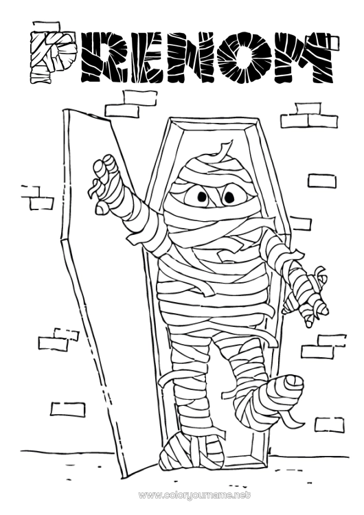 Coloriage à imprimer Monstre Momie