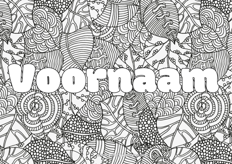 Kleurplaat om af te drukken Herfst Bladeren Zentangle Decoratieve achtergrond Dode bladeren