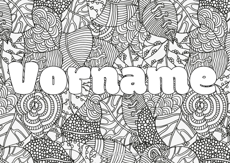 Malvorlage zum Ausdrucken Herbst Blätter Zentangle Dekorativer Hintergrund Tote Blätter