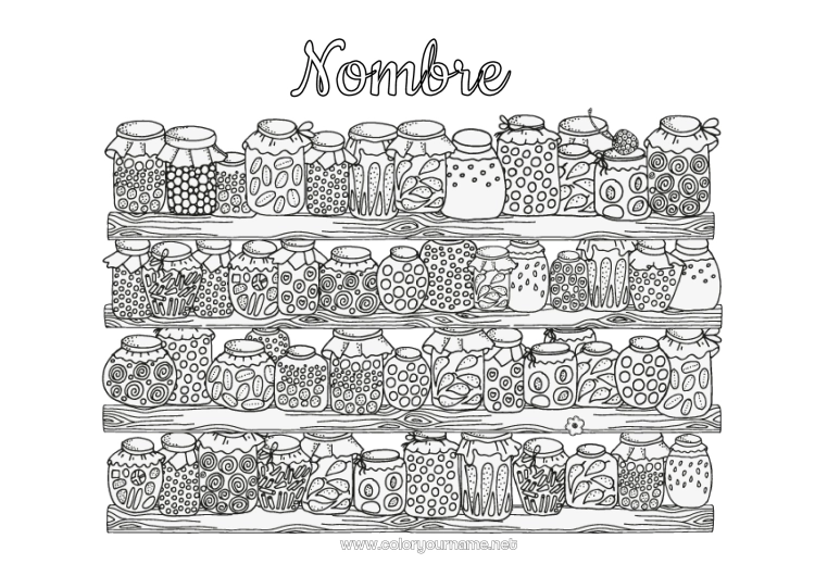 Dibujo para colorear para imprimir Dibujos complejos para colorear Mermelada