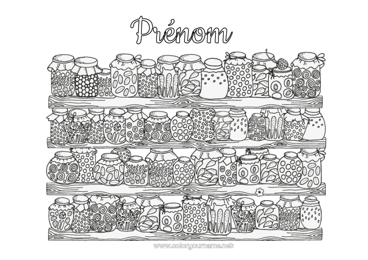 Coloriage à imprimer Coloriages complexes Confiture
