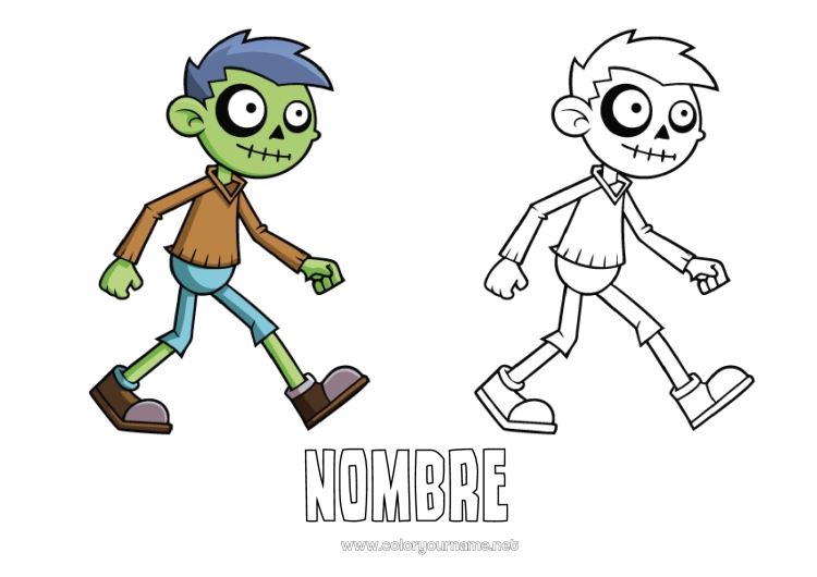 Dibujo para colorear para imprimir Momia Dibujos fáciles para colorear Colorear con Modelo