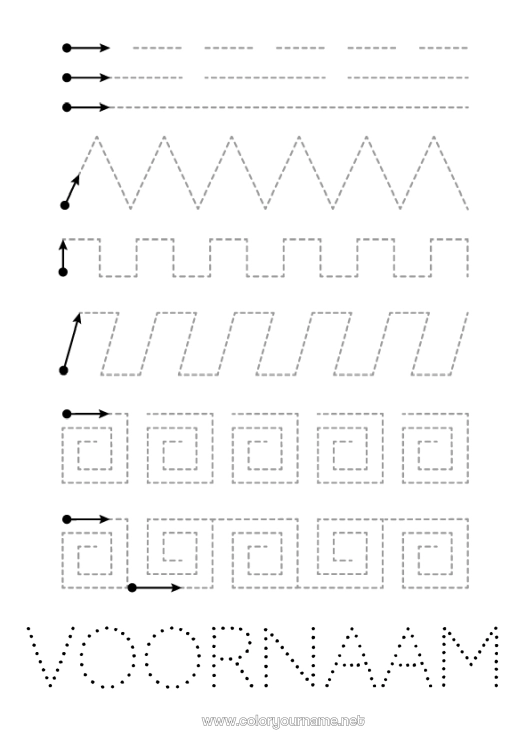 Kleurplaat om af te drukken Trace et colorie Geometrische vormen Grafische werkblad voor de kleuterschool