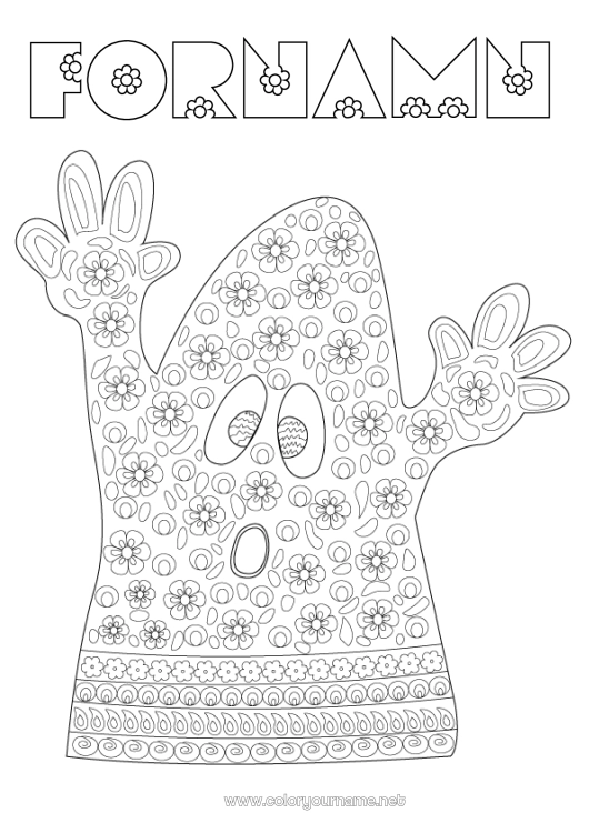 Färgläggningssida att skriva ut Spöke Blommor Zentangle