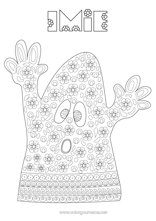 Kolorowanka do wydruku Duch Kwiaty Zentangle