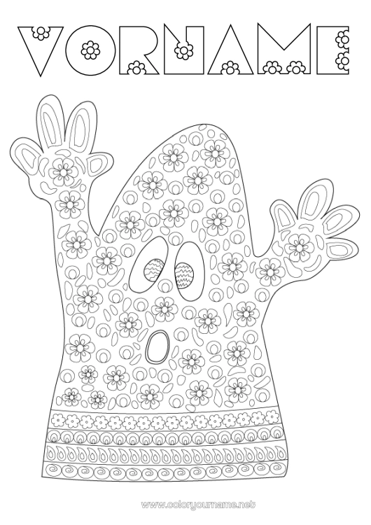 Malvorlage zum Ausdrucken Geist Blumen Zentangle