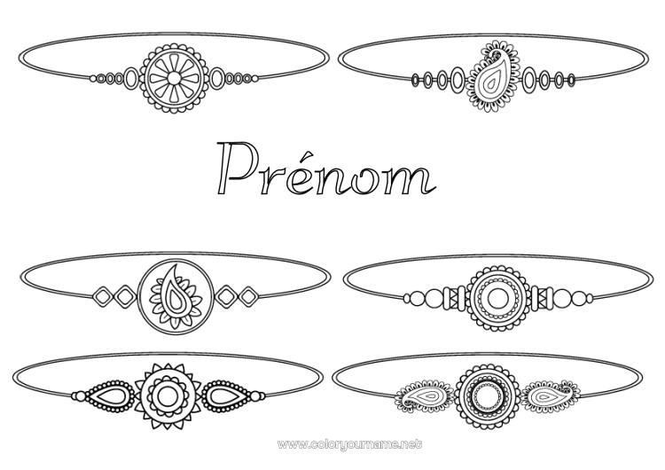 Coloriage à imprimer Bijou Bracelet