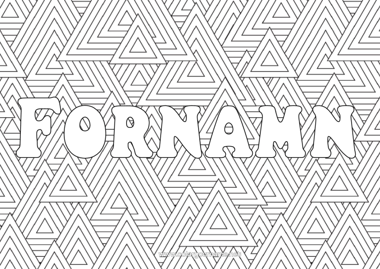 Färgläggningssida att skriva ut Vinter Zentangle Gran Geometriska former Dekorativ bakgrund Triangel