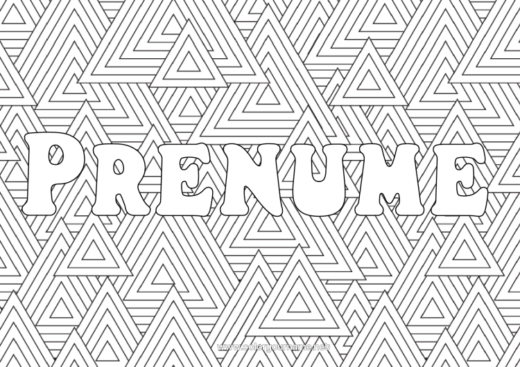 Pagină de colorat de imprimat Iarna Zentangle Brad Forme geometrice Fundal decorativ Triunghi