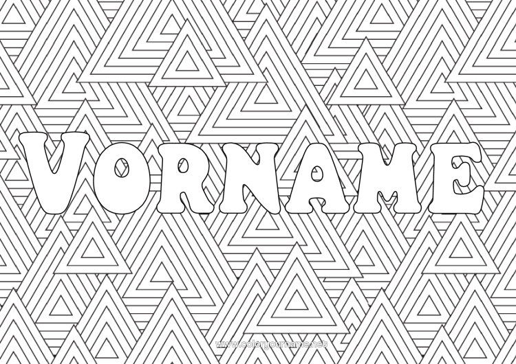 Malvorlage zum Ausdrucken Winter Zentangle Tannenbaum Geometrische Formen Dekorativer Hintergrund Dreieck