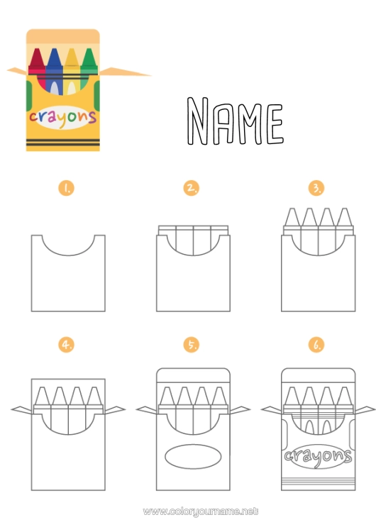 Colouring page to print Children's Activities Coloured Pencil Pencil Stationery Supplies Learning To Draw