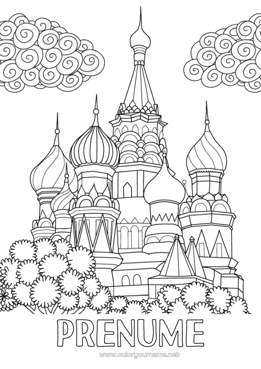 Pagină de colorat de imprimat Monument Rusia