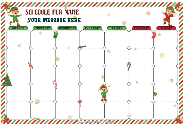 Coloring page to print Christmas elves Christmas Elf's Mission Advent calendar Calendars and planners Mischievous Elf Ideas