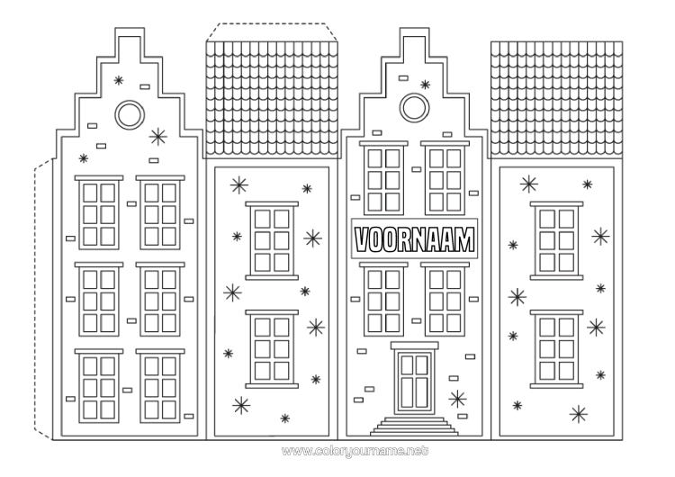 Kleurplaat om af te drukken Activiteiten Voor Kinderen Huis Nederland Knipwerk Voor Kinderen Papieren Speelgoed