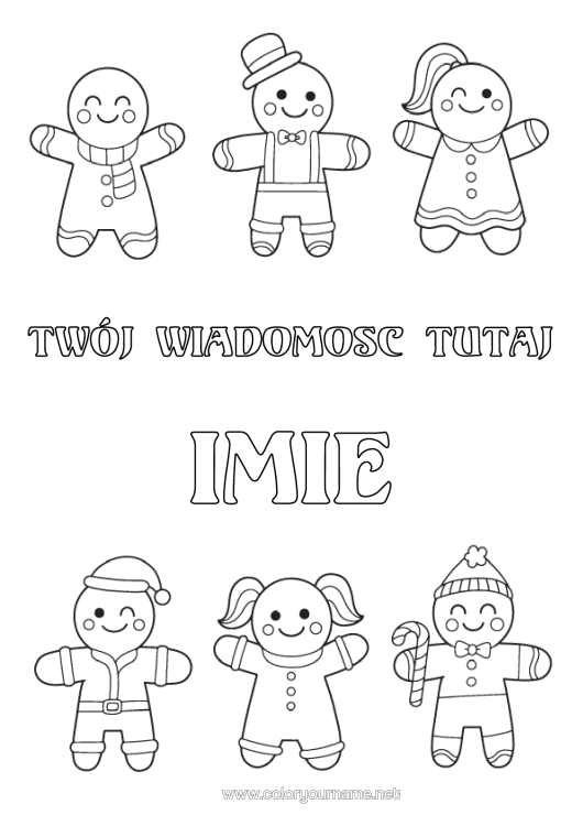 Kolorowanka do wydruku Piernik Łatwe Kolorowanki