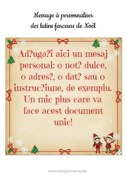 Pagină de colorat de imprimat Moșneguții De Crăciun Misiunea Spiridușului De Crăciun Scrisori De Spiriduși Jucăuși Plăcuță Nebunii Lui Spiridușul Poznaș Mai Mulți Spiriduși Poznași