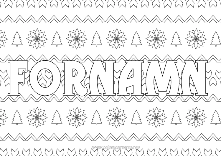 Färgläggningssida att skriva ut Gåvor Julgran Jul Gran Dekorativ Bakgrund Stickning
