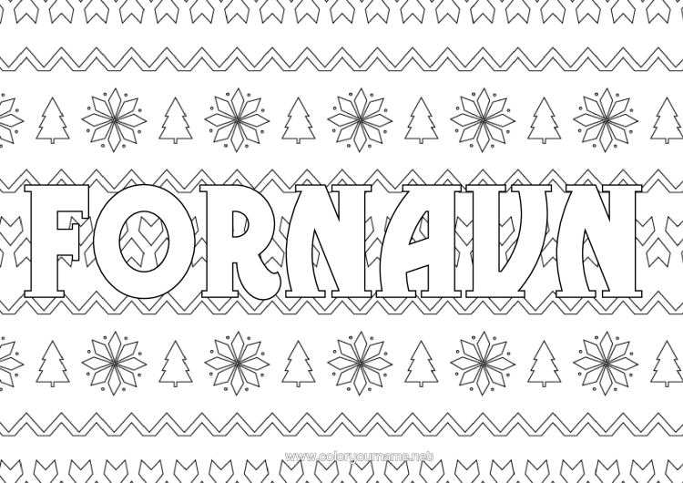 Farvelægningssiden til udskrivning Gaver Juletræ Jul Grantræ Dekorativ Baggrund Strikning