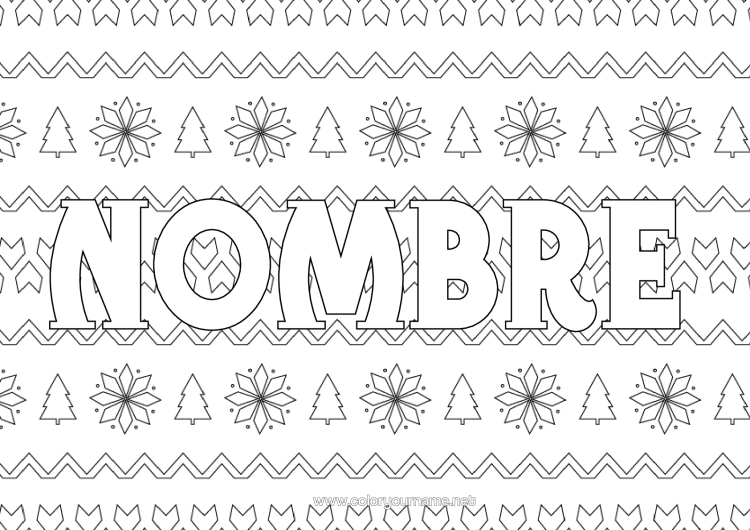 Dibujo para colorear para imprimir Regalos Árbol De Navidad Navidad Abeto Fondo Decorativo Tricotar