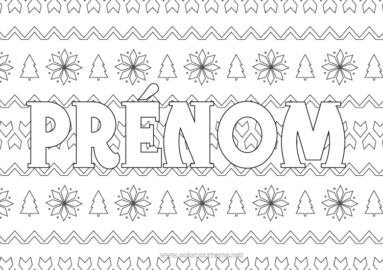 Coloriage à imprimer Cadeaux Sapin De Noël Noël Sapin Fond Décoratif Tricot