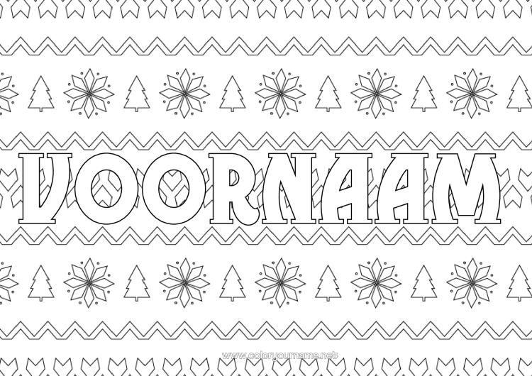 Kleurplaat om af te drukken Cadeaus Kerstboom Kerstmis Kerstboom Decoratieve Achtergrond Breien