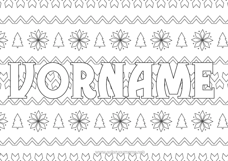 Malvorlage zum Ausdrucken Geschenke Weihnachtsbaum Weihnachten Tannenbaum Dekorativer Hintergrund Stricken