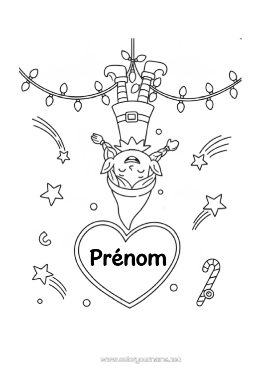 Coloriage à imprimer Lutins De Noël Coloriages Lutins Bêtises Du Lutin Farceur Dessins Sur Les Vitres