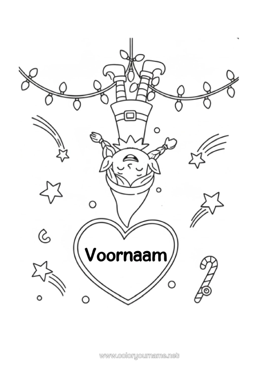 Kleurplaat om af te drukken Kerstelf Elfjes Kleurplaten Stoute Kerstelf Ideeën Tekeningen Op De Ramen