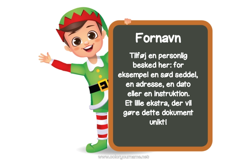 Farvelægningssiden til udskrivning Jule-Nisser Dreng Skilt Lille Skæmtet Nisse En Enkelt Drille-Nisse