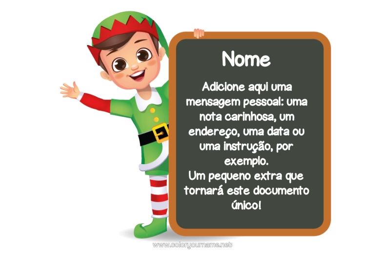 Página de desenho para imprimir Elfo De Natal Menino Placa Ideias Travessas Para Duendes De Natal Um Único Duende Travesso
