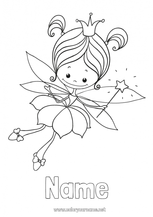 Coloring page to print Milk tooth Tooth Fairy