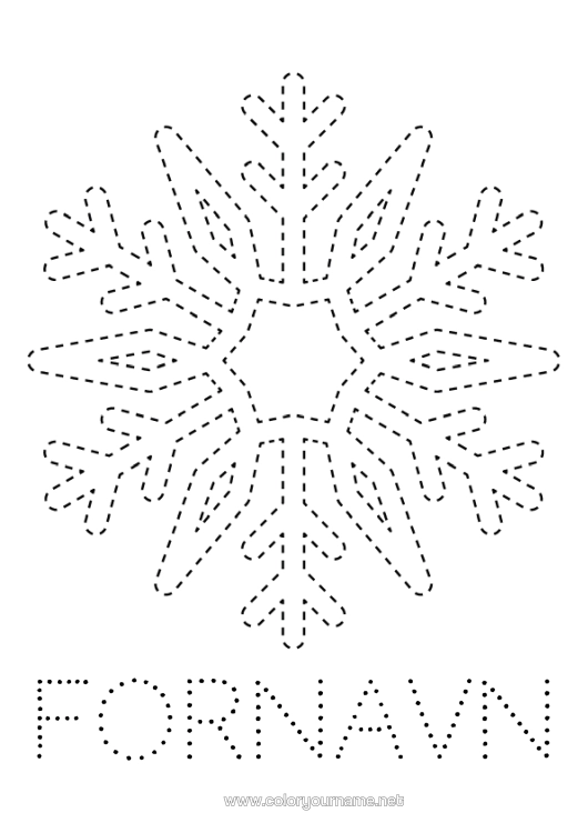 Fargeleggingssiden til utskrift Snø Vinter Barnaktiviteter Snøfnugg Tegn Og Farglegg