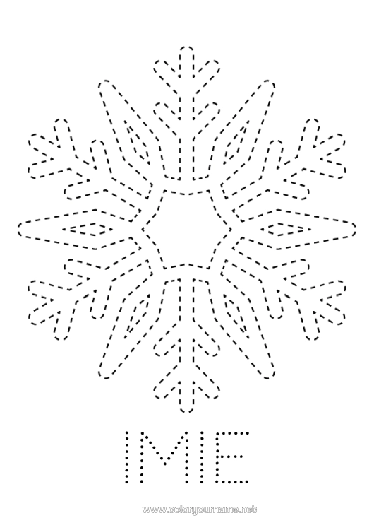 Kolorowanka do wydruku Śnieg Zima Aktywności Dla Dzieci Płatki Śniegu Śledź I Koloruj