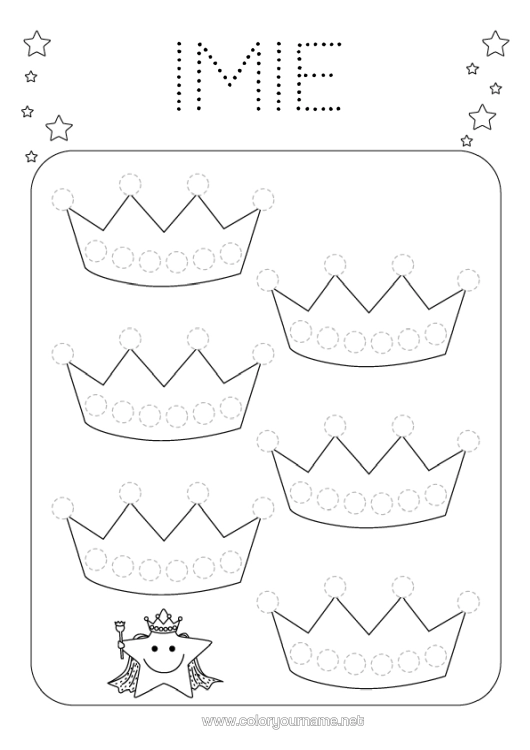 Kolorowanka do wydruku Aktywności Dla Dzieci Korona Epifania Łatwe Kolorowanki Śledź I Koloruj Ciasto Królewskie