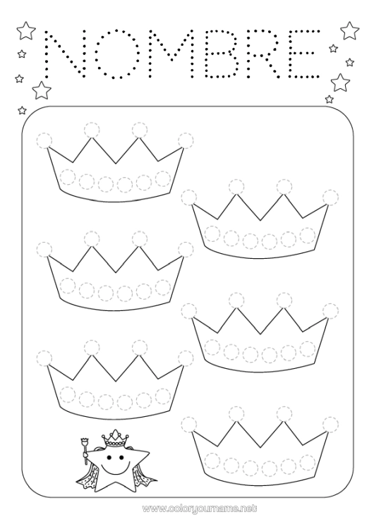 Dibujo para colorear para imprimir Actividades Para Niños Corona Epifanía Dibujos Fáciles Para Colorear Trazo Y Color Torta De Los Reyes