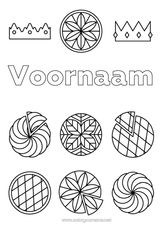 Kleurplaat om af te drukken Kroon Driekoningen Eenvoudige Kleurplaten Driekoningen Cake