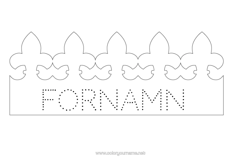 Färgläggningssida att skriva ut Krona Epifania Lätta Målarbilder Kungen Av Tårtor