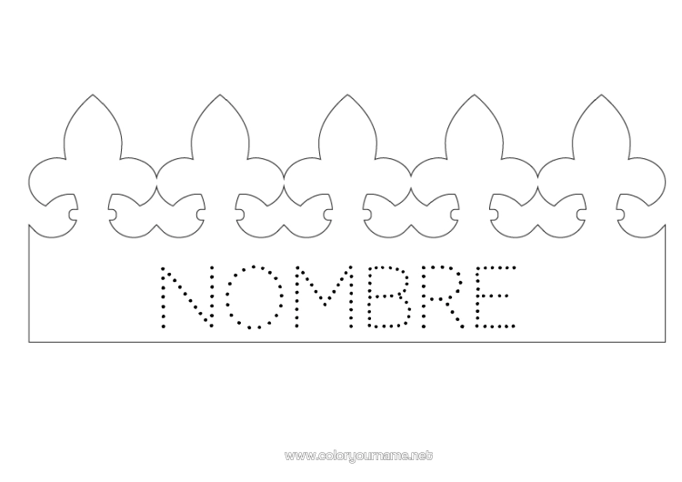 Dibujo para colorear para imprimir Corona Epifanía Dibujos Fáciles Para Colorear Torta De Los Reyes